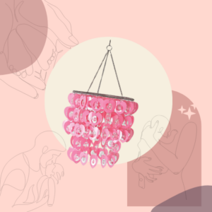 Wall Pops WPC96861 Ready-to-Hang Bling Chandelier, Cupid