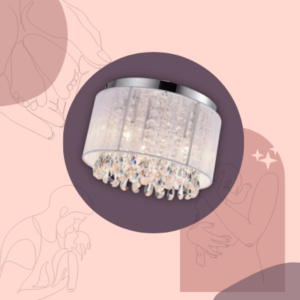 Chandeliers Crystal Ceiling Light Fixtures White Flush Mount Chandelier 3 Light Crystal Chandelier Lighting