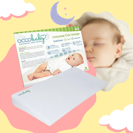 OCCObaby Universal Baby Crib Wedge Pillow