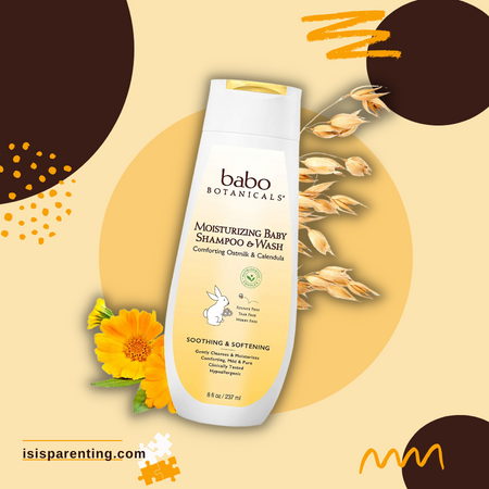 Babo Botanicals Oatmilk Calendula Moisturizing Baby Shampoo and Wash