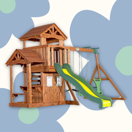 Backyard Discovery Tanglewood All Cedar Wood Playset Swing Set