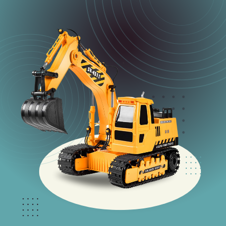 DOUBLE E RC Excavator Fully Functional Construction Toys