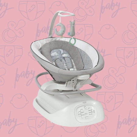 Graco Sense2Soothe Baby Swing with Cry Detection Technology, Sailor