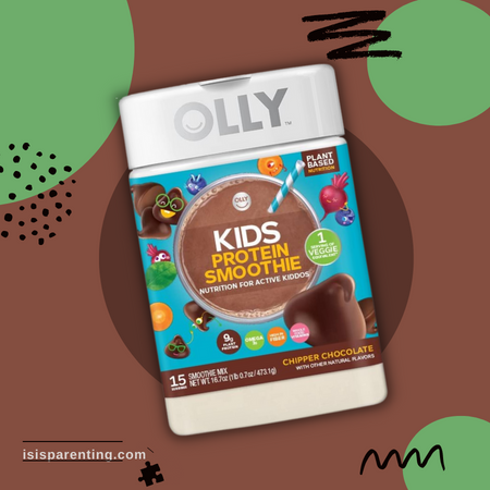 OLLY Kids Protein Powder, Plant-Based Protein, Chipper Chocolate