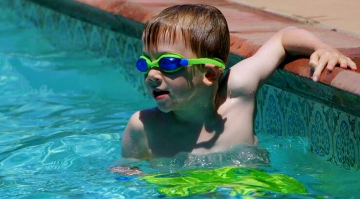 Boy in pool