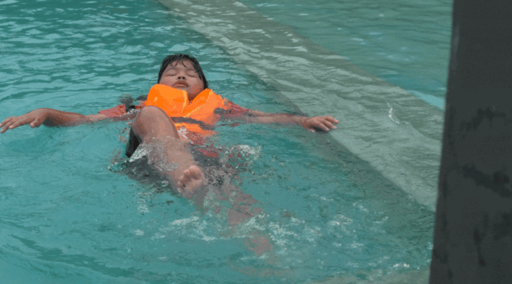 Girl in pool