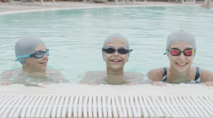 Kids in pool