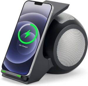 Fast Wireless Charger With Bluetooth Speaker