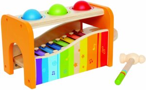 Hape Pound and Tap Bench With Slide Out Xylophone