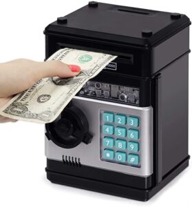 Refasy Piggy Bank Cash Coin Can ATM Bank Electronic Coin Money Bank for Kids