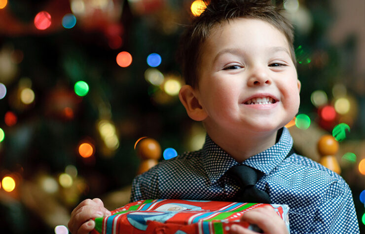 boy with gift