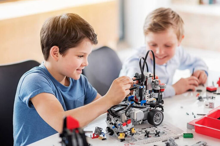 boys playing with toys