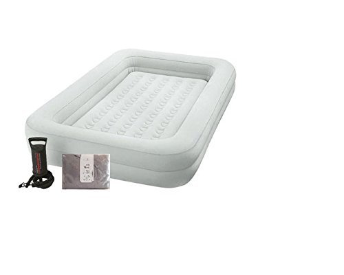 Intex Kids Inflatable Travel Bed, includes Bonus 100% cotton jersey fitted sheet