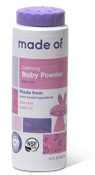 MADE OF Organic Baby Powder- Organic Corn Starch Baby Powder for Sensitive Skin and Eczema