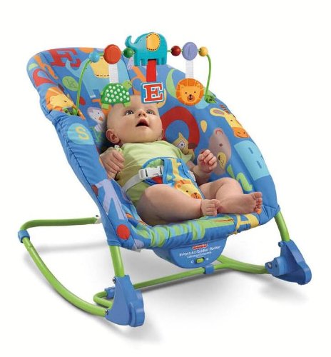 Fisher-Price Deluxe Infant-to-Toddler Rocker, Alpha Fun