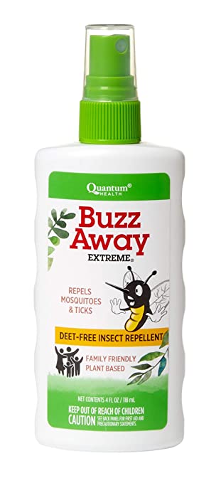 Quantum Health Buzz Away Extreme - DEET-free Insect Repellent, Essential Oil Bug Spray