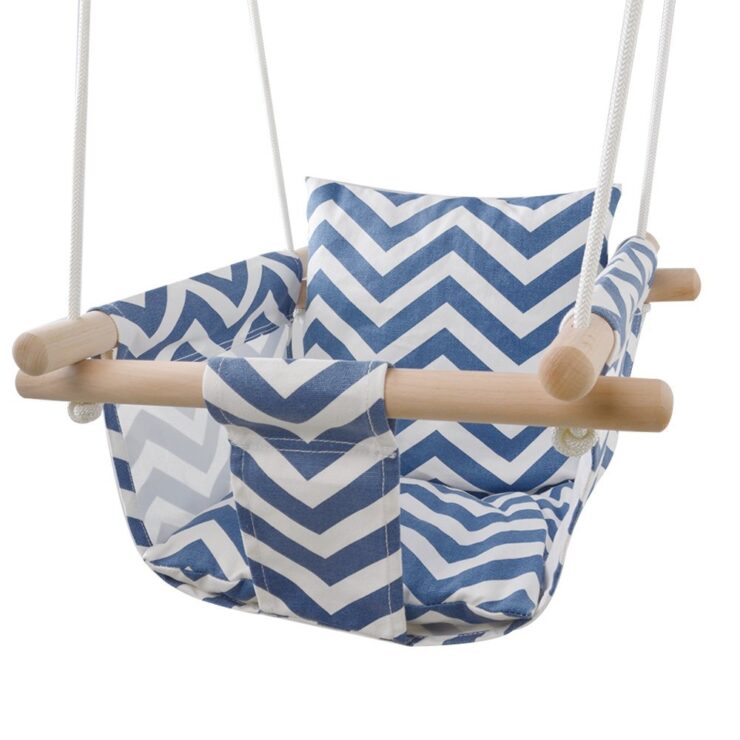 Secure Canvas Hanging Swing Seat Indoor Outdoor Hammock Toy for Toddler