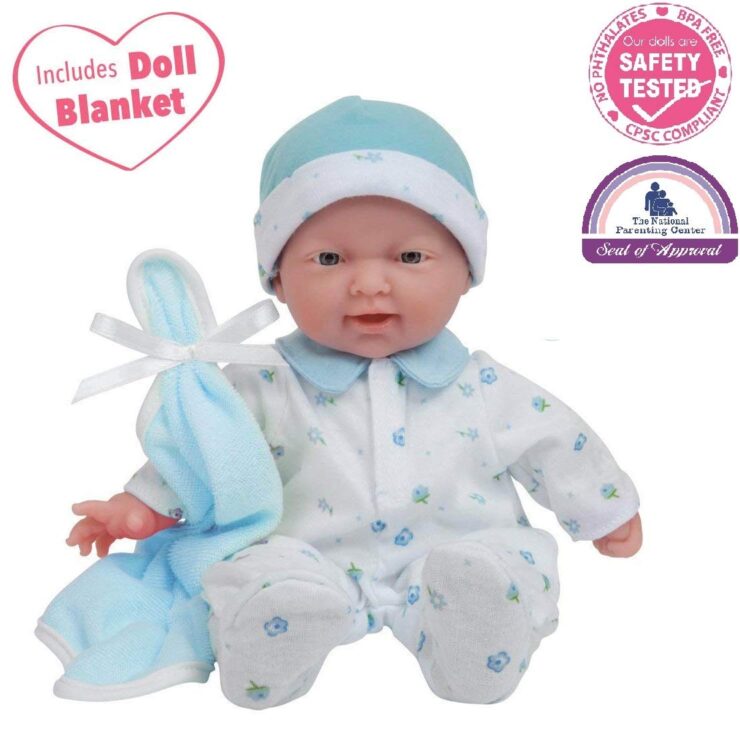 JC Toys, La Baby 11-inch Washable Soft Body Boy Play Doll for Kid