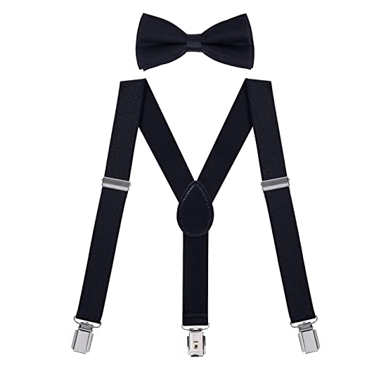 HDE Kids Suspender Bow Tie Set For Toddler Boy Child Sus