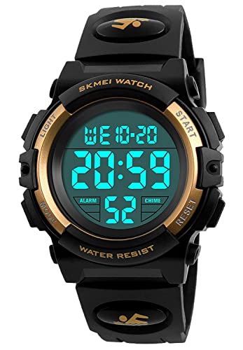 Boys Watches for Kids - Gold Watch for Kid - Waterproof Sports Digital