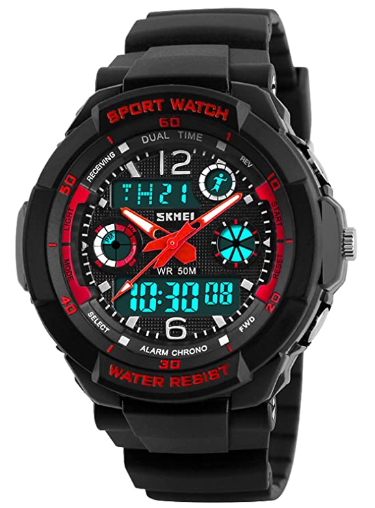 Kid Watch Multi Function Digital LED Sport 50M Waterproof Electronic Analog Quartz Watches For Kid