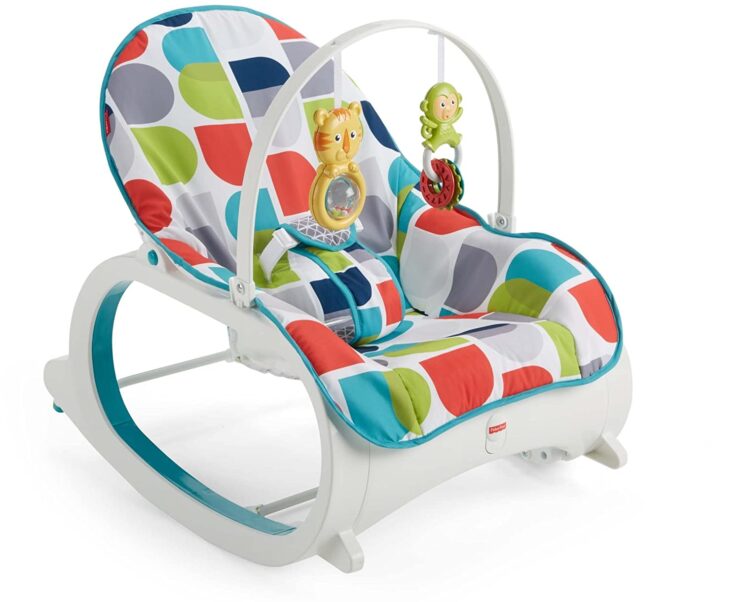 Fisher-Price Infant-to-Toddler Rocker, Geo Curve Multicolor 