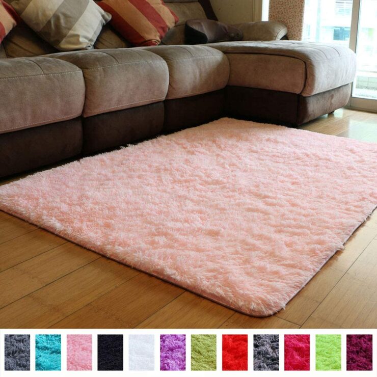 PAGISOFE Soft Girls Room Rug Baby Nursery Decor Kids Room - Rugs for Baby Nursery