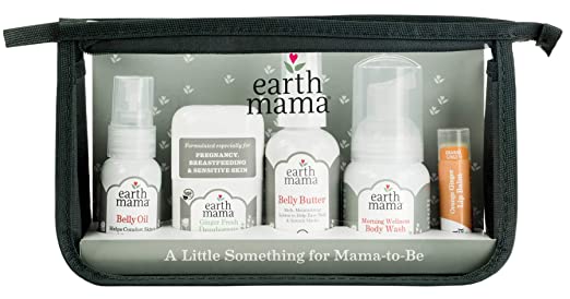 A Little Something for Mama-to-Be Gift Set by Earth Mama | Natural Pregnancy and Maternity Gift for Expectant Mothers, 5-Piece Set