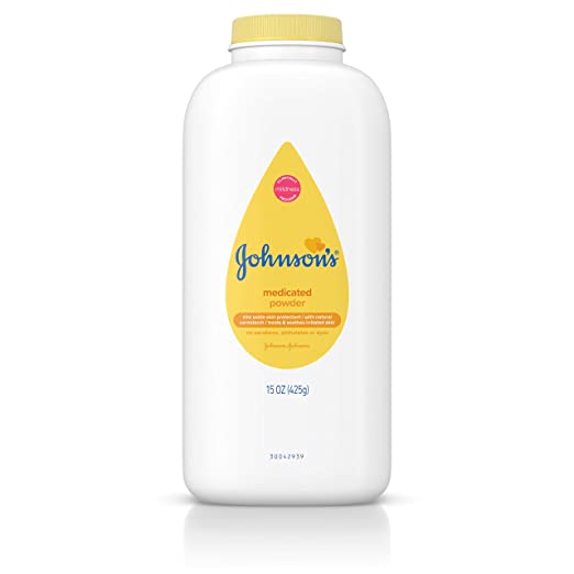 Johnsons Medicated Diaper Rash Baby Powder, Zinc Oxide and Natural Cornstarch, 15 oz