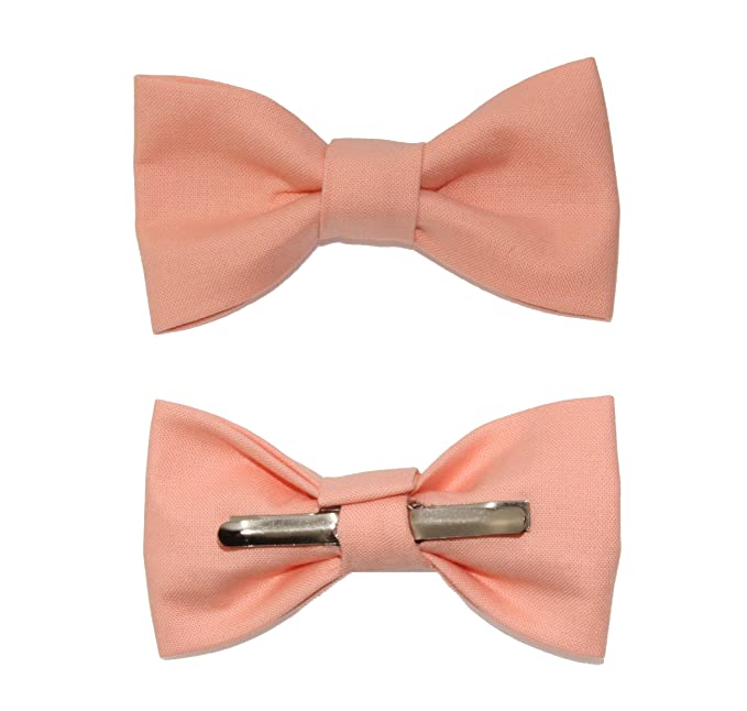 Toddler Boy 3T 4T Peach Clip On Cotton Bow Tie for Kid