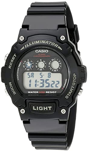 Casio Kids W-214HC-1AVCF Classic Digital Display Quartz Black Watch