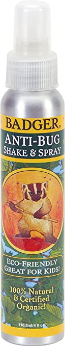 Badger - Anti-Bug Repellent Spray - 100% Natural and Certified Organic - 4 oz Aluminum Bottle