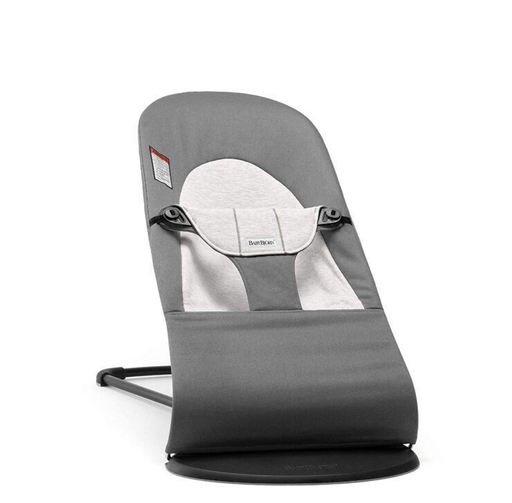 BABYBJORN Bouncer Balance Soft - Dark Gray/Gray, Jersey Cotton