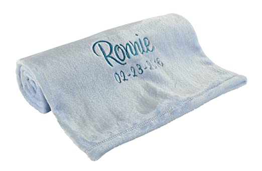 Personalized Baby Blankets, Blue, Perfect Baby Boy or Girl Gifts by berry bebe