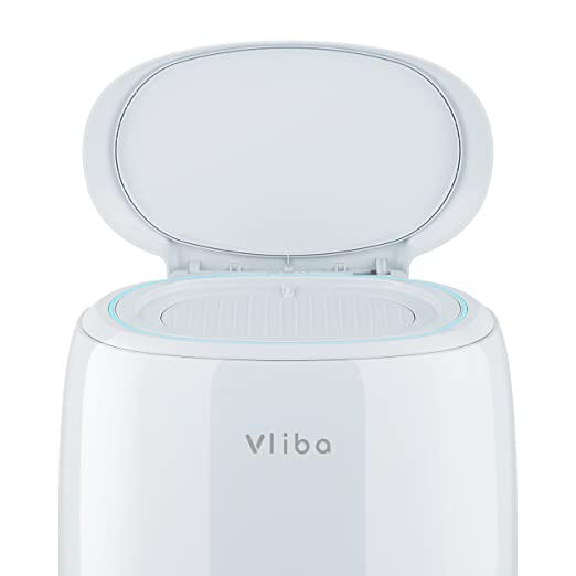 Vliba Diaper Pail (Gray) - Free Bags - Includes up to 6 Months' Supply of Refill Bags (1125 Diaper Count) 