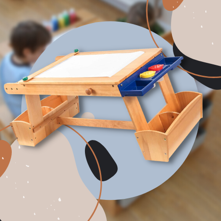 KidKraft Art Table with Drying Rack and Storage