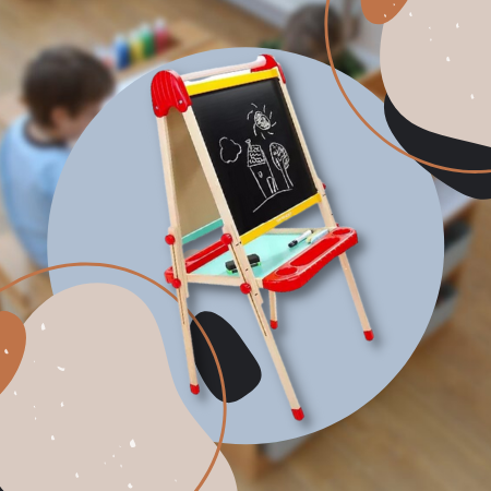 TOP BRIGHT Wooden Art Easel for Kids