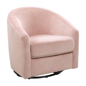 Babyletto Madison Swivel Glider in Blush Pink Velvet