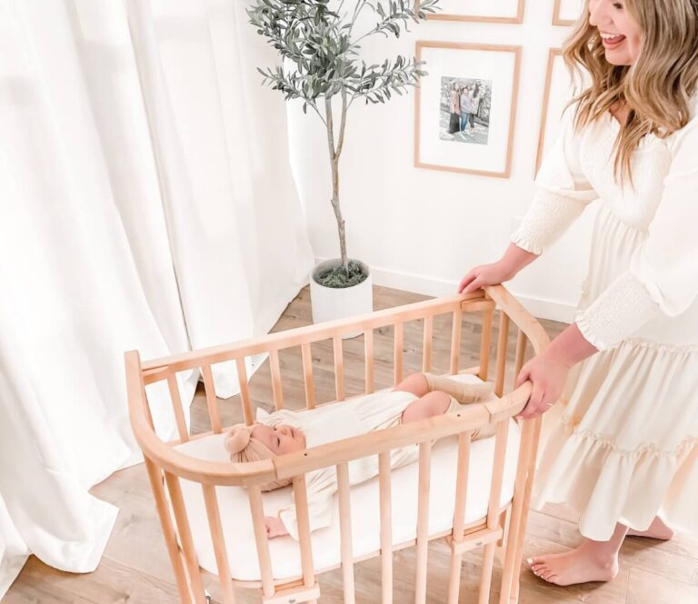 Co-Sleeper Crib and Bassinet That Attaches To Bed