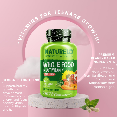 NATURELO Whole Food Multivitamin for Teens