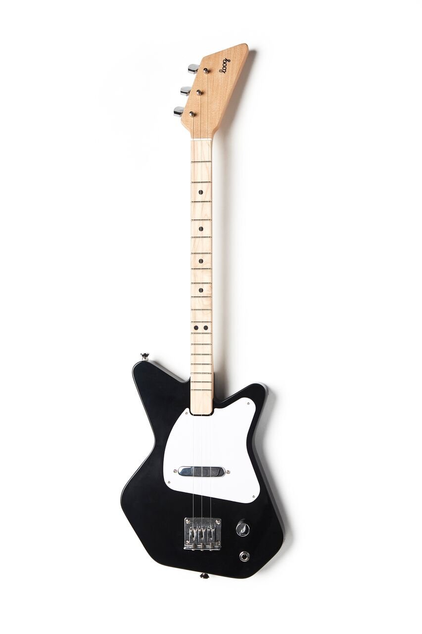 Loog Pro Electric Guitar, Children, Teens, Beginners, (Black)