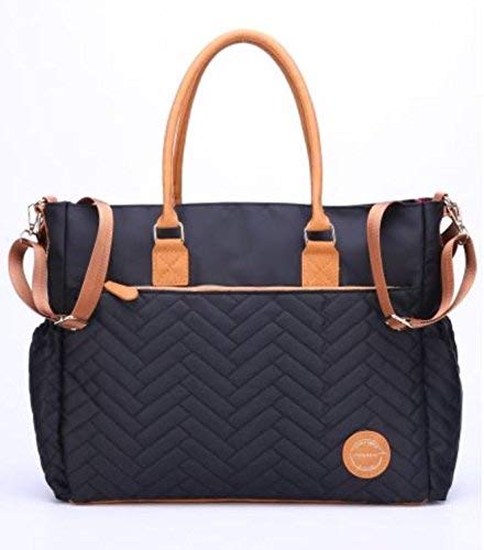 Large Diaper Bag, Quilted Stylish Diaper Tote by Masoom - Designer Bag for Modern Moms