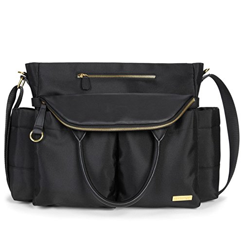 Skip Hop Chelsea Downtown Chic Diaper Satchel, Black