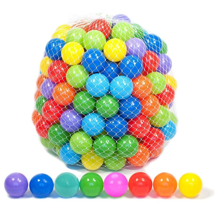 Playz 200 Soft Plastic Mini Play Balls with 8 Vibrant Colors