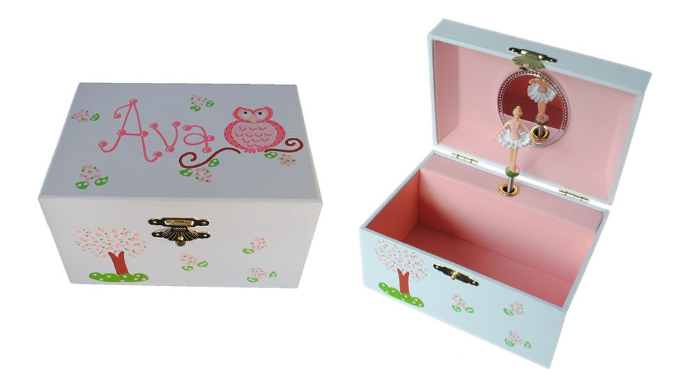 The Spoiled Sprout Personalized Children's Ballerina Musical Jewelry Box