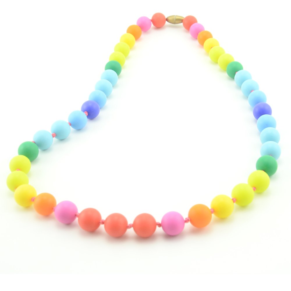 Teether - Rainbow Silicone Teething Nursing Necklace for Mom & Baby