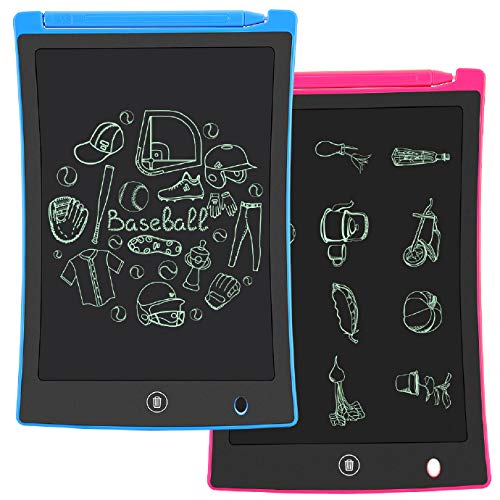 KURATU 2 Pack LCD Writing Tablet, 8.5 inch Electronic Drawing Pads for Kids, Portable Reusable Erasable Ewriter, Elder Message Board,Digital Handwriting Pad Doodle Board