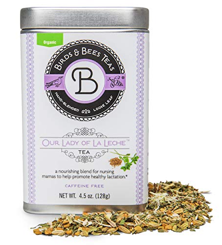 Birds & Bees Teas - Organic Lactation Tea - Our Lady of La Leche Breastfeeding Supplement & Lactation Supplement to Boost Supply of Mother's Milk with Organic Herbs, 30 Servings, 4.5 oz
