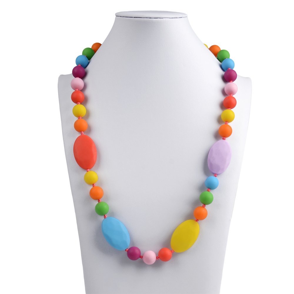 V-TOP Chewable Silicone Baby Teething Necklace for Mom to Wear