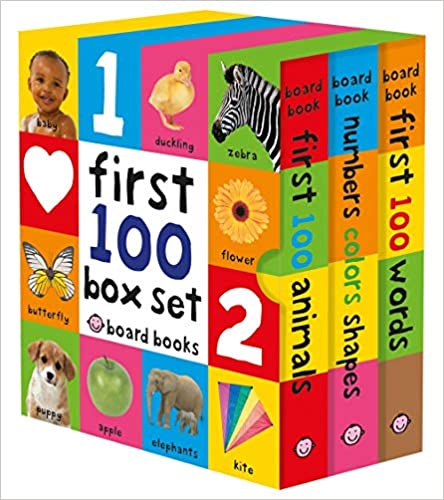 First 100 Board Book Box Set (3 books) Board book – January 26, 2016